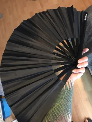 Customer review photo of Black Beyond Basic Rave Bamboo Folding Hand Fan / Clack Fan - Large by Stiltzkin S.