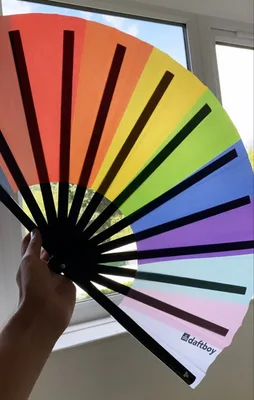 Customer review photo of Pride Inclusion Rave Bamboo Folding Hand Fan / Clack Fan - Large by Ehsan W.