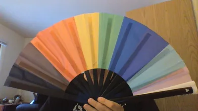 Customer review photo of Pride Inclusion Rave Bamboo Folding Hand Fan / Clack Fan - Large by Luce M.
