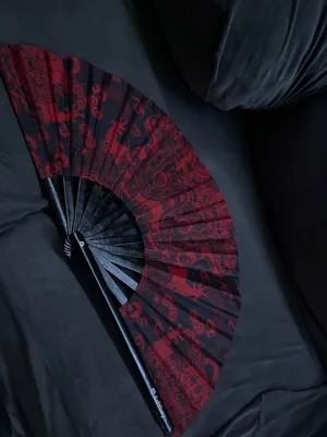 Customer photo of Mystic Dragon Rave Bamboo Folding Hand Fan / Clack Fan - Large by Lauryn K.