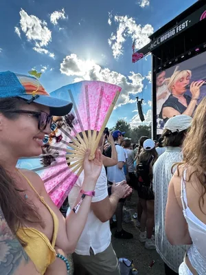 Customer photo of Double-Sided Custom Fan App by Derek B.